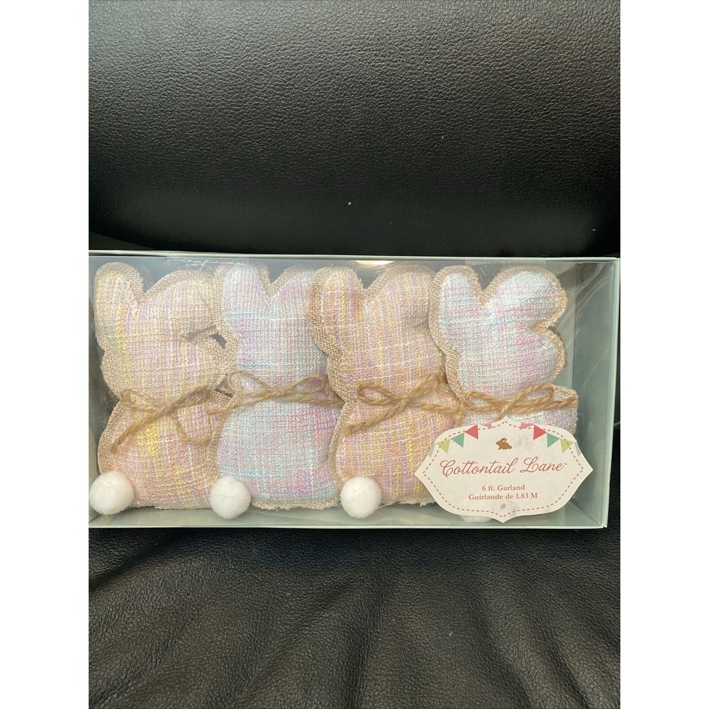 Cottontail Bunny Rabbit Garland Pastel Baby Shower Nursery Easter Spring 6-ft